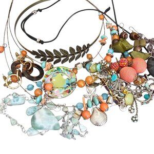 Vintage Vanity & Jewelry Junk Drawer Lot: Gold-Tone Trinket Boxes, Brooches